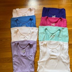 8 Under Armour T-Back Heat Gear Tank Tops.